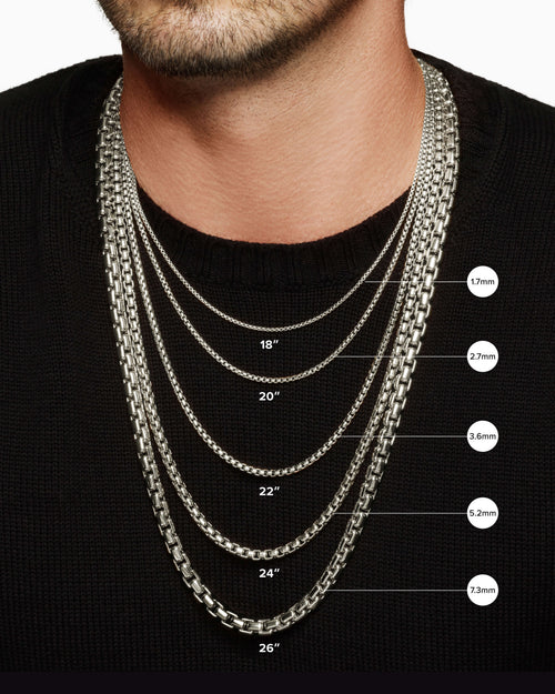 BOX CHAIN NECKLACE 2.5 MM