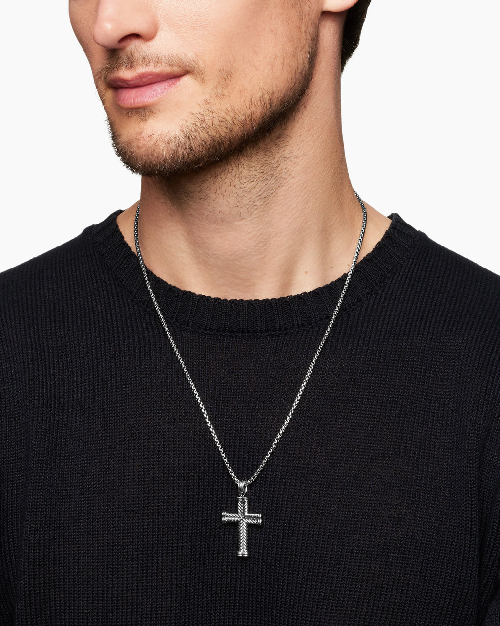 CROSS PENDANT BOX CHAIN 3.6 MM