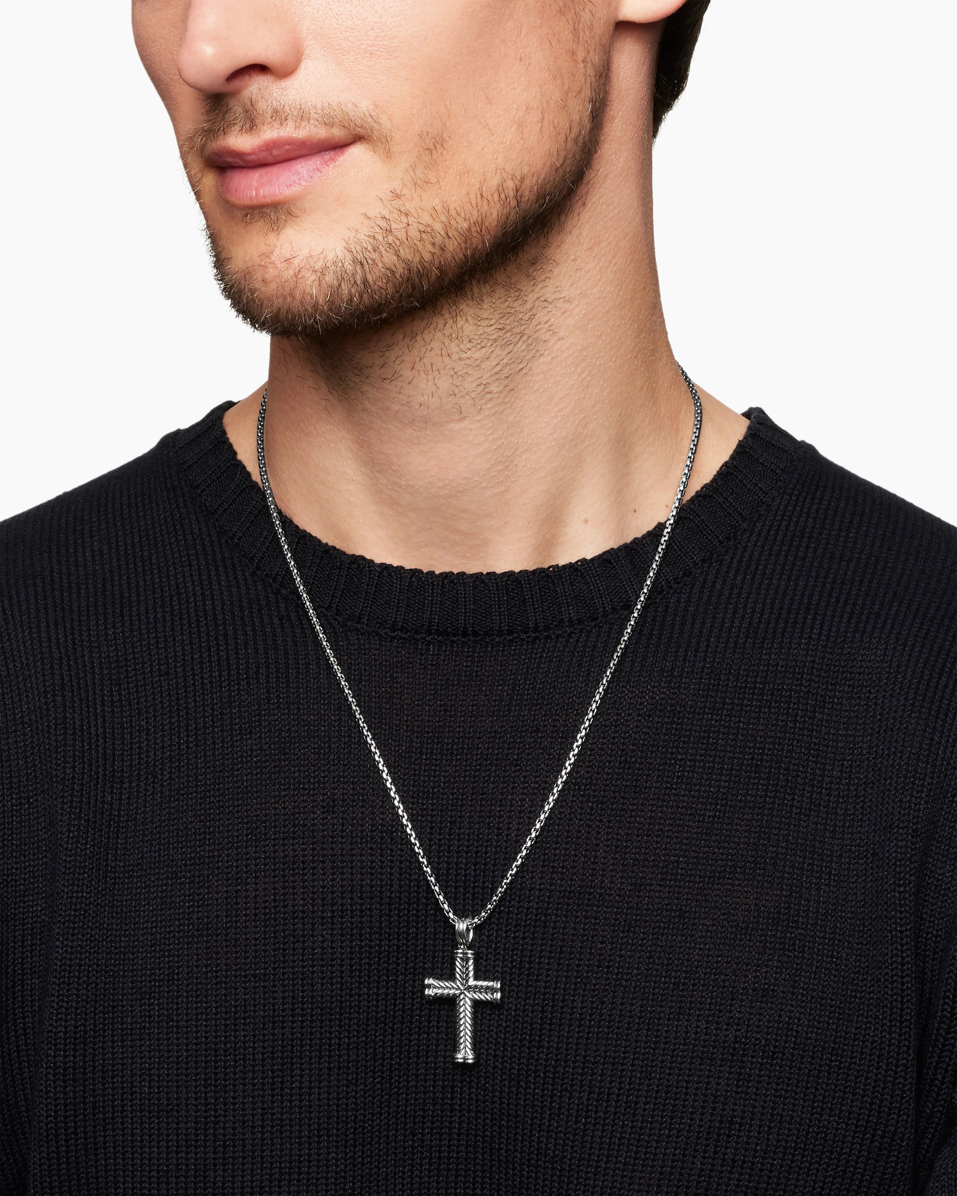 CROSS PENDANT BOX CHAIN 3.6 MM