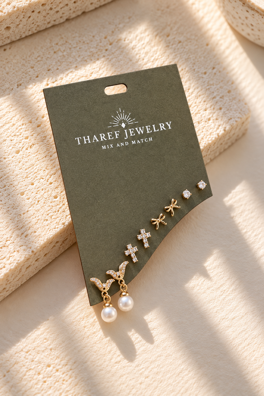 SETS BOW CROSS & PEARLS