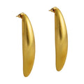 LONG MATTE GOLD EARRINGS