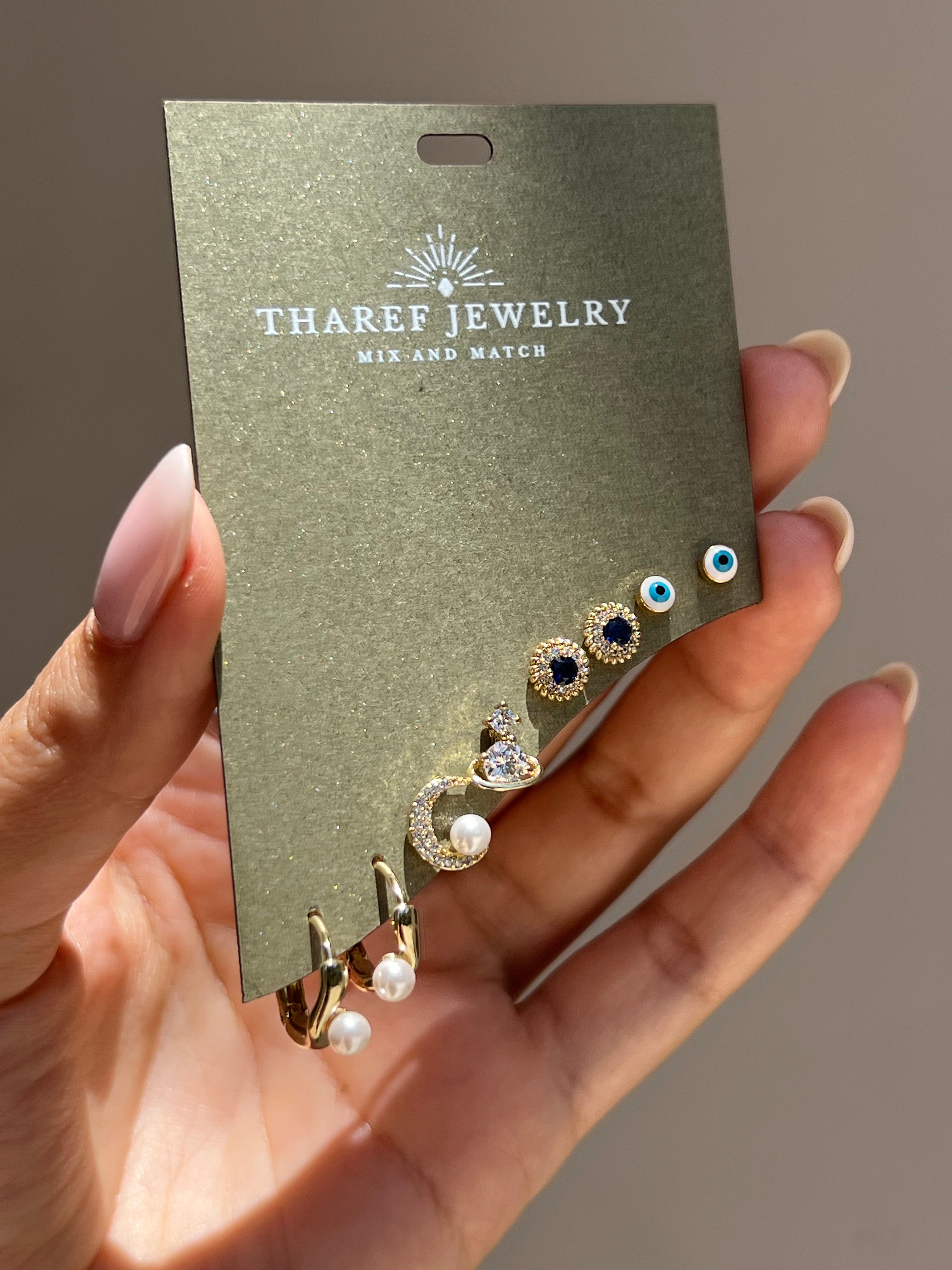 SET EVIL EYE & PEARLS